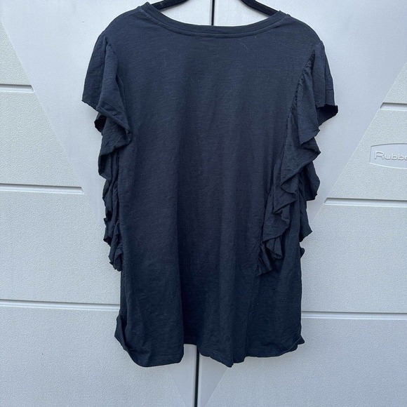 Style&co. Women's Plus Black Fog Crew Neck Top 100% Cotton NWT Size 1X - Picture 5 of 8